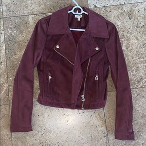 Maroon leather jacket size small